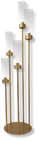 2 Gold Rush 5 Candle Holders Gold - WC5908
